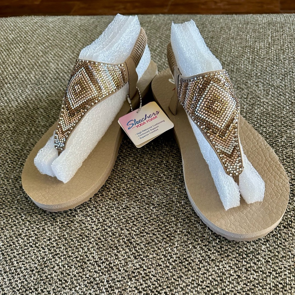 Skechers Women's Beaded Tan Sandals
